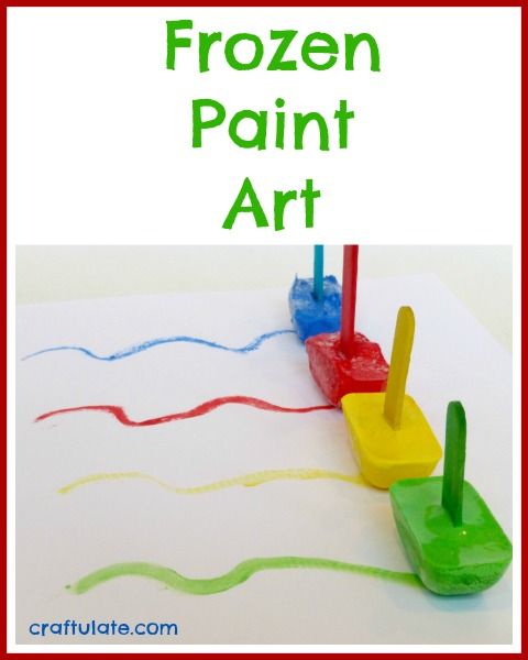 Frozen Paint Art - a sensory art activity for kids