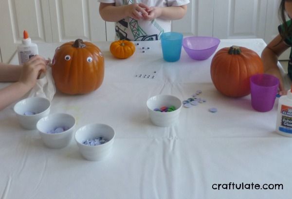 Googly Eye Pumpkins for kids to make