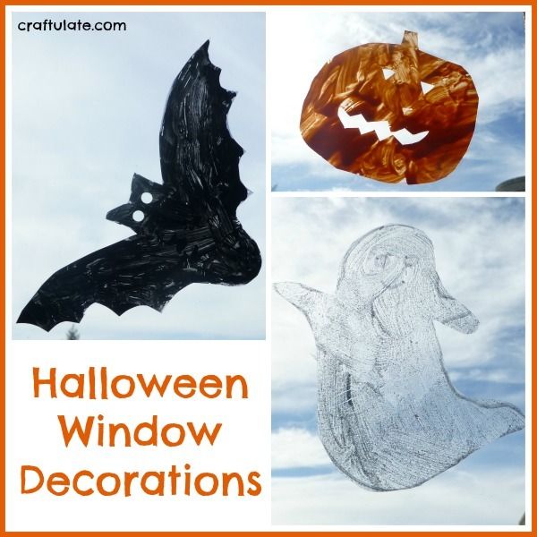 Halloween Window Decorations for kids to make!