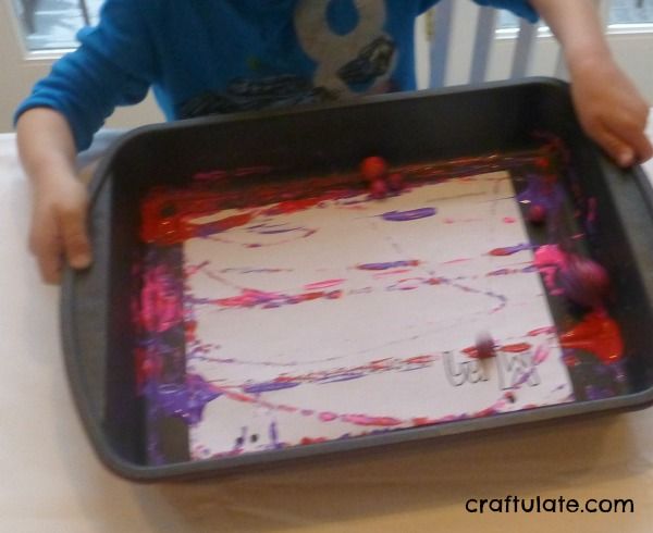 Marble Painting - a fun art technique for kids to try!