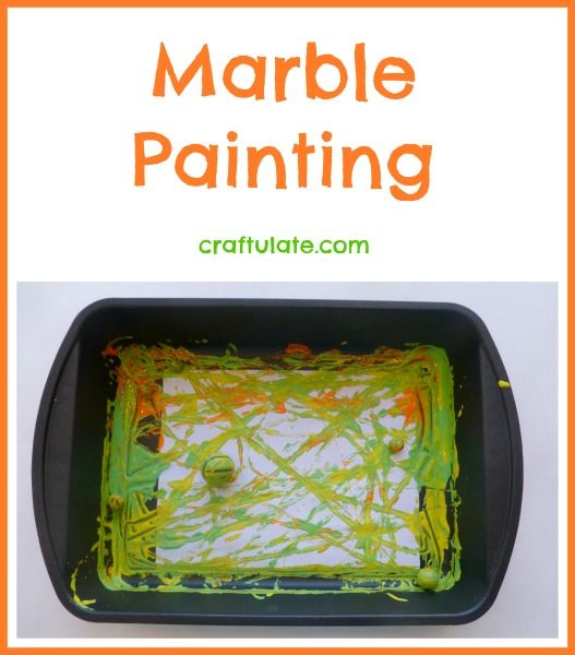 Marble Painting - a fun art technique for kids to try!