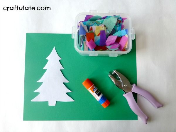 Christmas Tree Craft with Suncatcher Lights