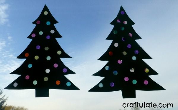 Christmas Tree Craft with Suncatcher Lights