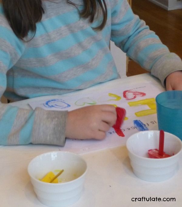 Frozen Paint Art - a sensory art activity for kids