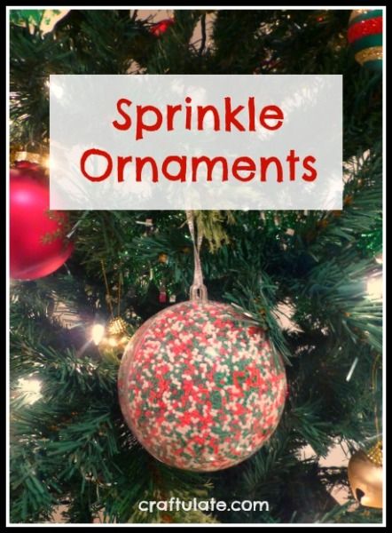 Sprinkle Ornaments - such a fun way to make tree decorations!