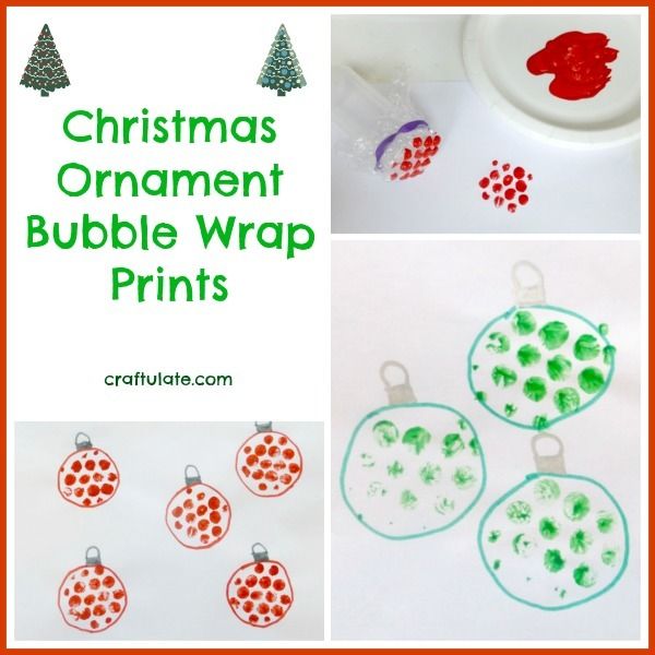 Christmas Ornament Bubble Wrap Prints by Craftulate