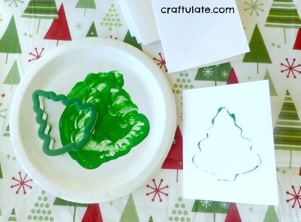 Kid-Made Christmas Thank You Cards from Craftulate