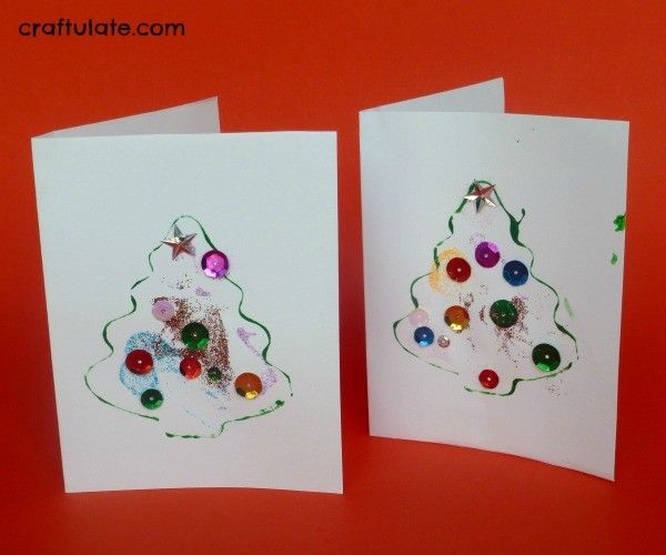 Kid-Made Christmas Thank You Cards from Craftulate