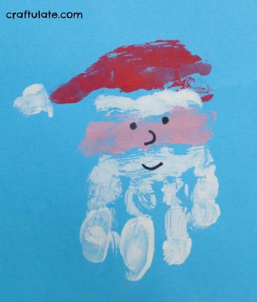 Handprint Santa - a wonderful keepsake for kids to make this Christmas