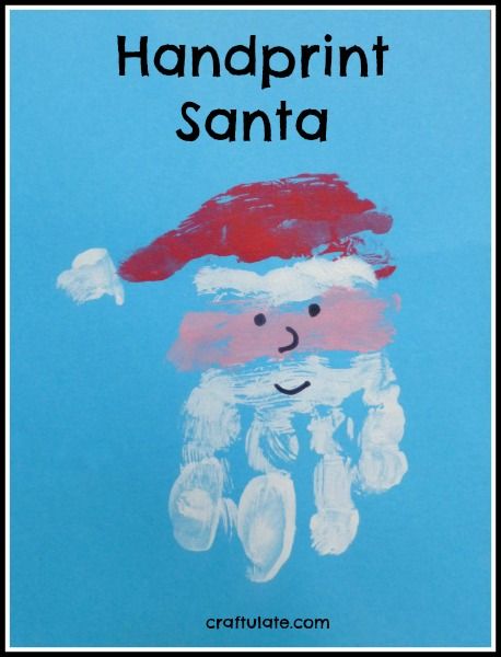 Handprint Santa - a wonderful keepsake for kids to make this Christmas