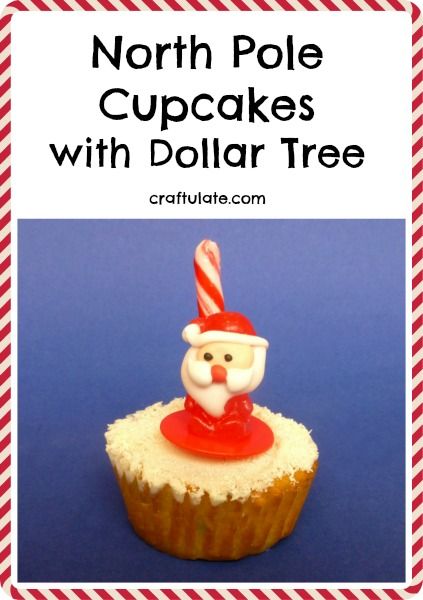 North Pole Cupcakes with Dollar Tree from Craftulate