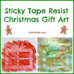 Sticky Tape Resist Christmas Gift Art