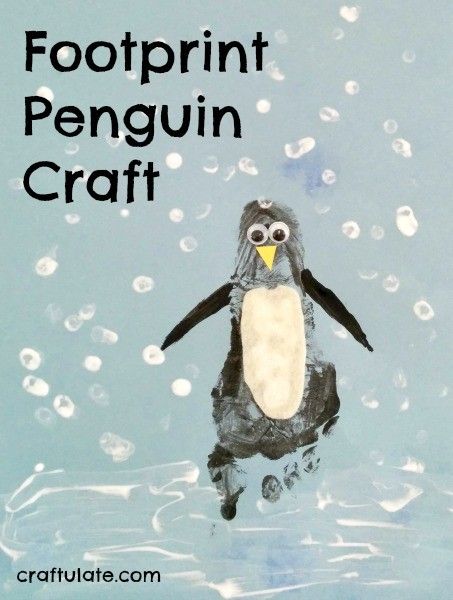 Footprint Penguin Craft by Craftulate