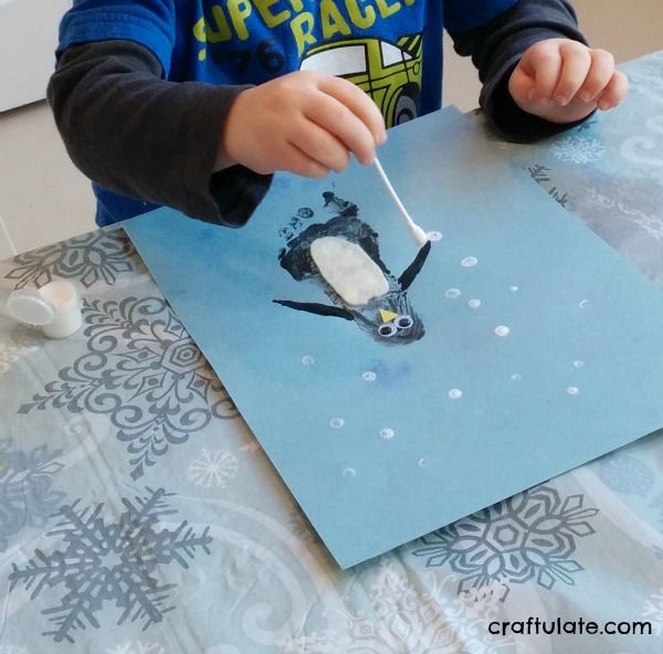 Footprint Penguin Craft