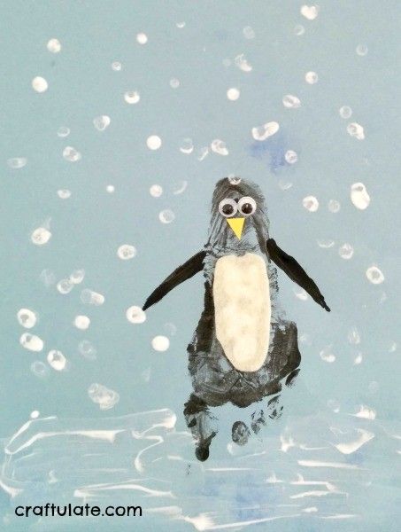 Footprint Penguin Craft