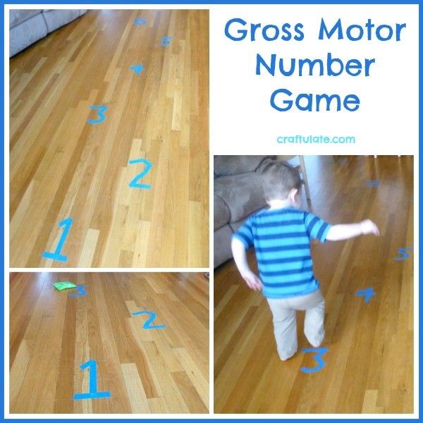 Gross Motor Number Game from Craftulate