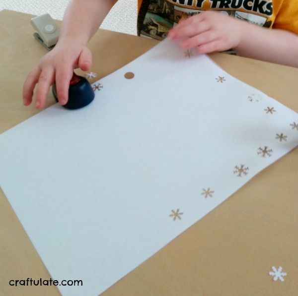 Mess Free Snowflake Art from Craftulate
