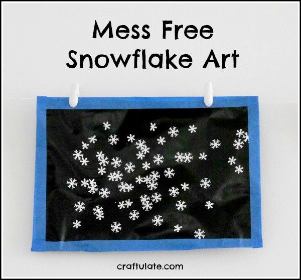 Mess Free Snowflake Art from Craftulate