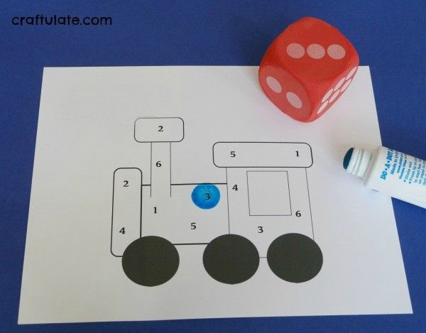 Roll and Cover Train Dice Game