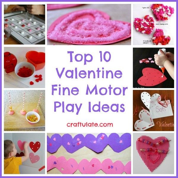 Top 10 Valentine Fine Motor Play Ideas from Craftulate