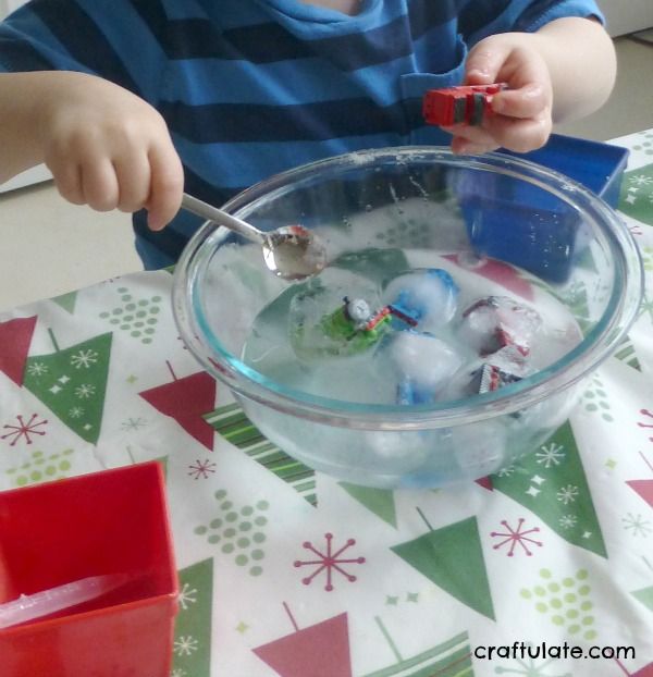 Trains In Ice - a winter science activity