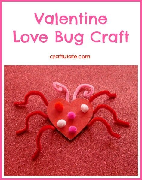 Valentine Love Bug Craft from Craftulate