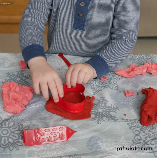 Valentine's Day Play Dough from Craftulate