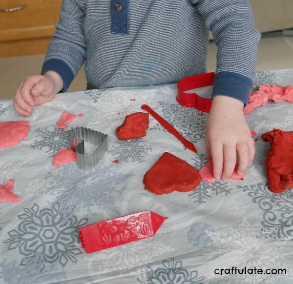 Valentine's Day Play Dough from Craftulate