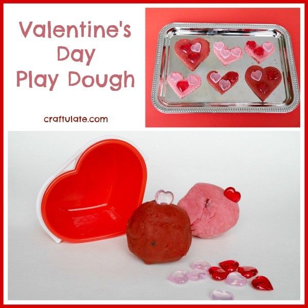 Valentine's Day Play Dough from Craftulate