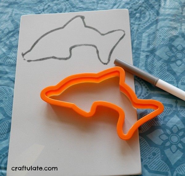Dolphins in the Ocean Art - art activity for kids to make
