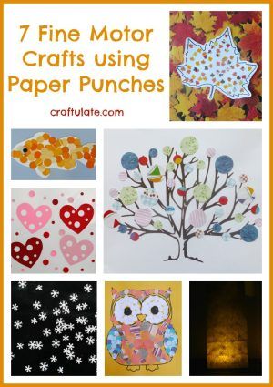 7 Fine Motor Crafts using Paper Punches - Craftulate