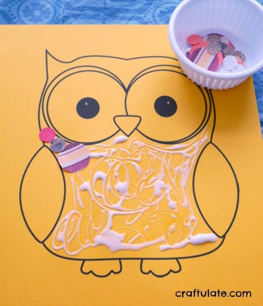 Owl Collage from Craftulate