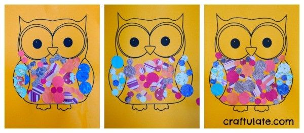 Owl Collage from Craftulate