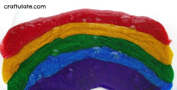 DIY Glitter Rainbow Slime 