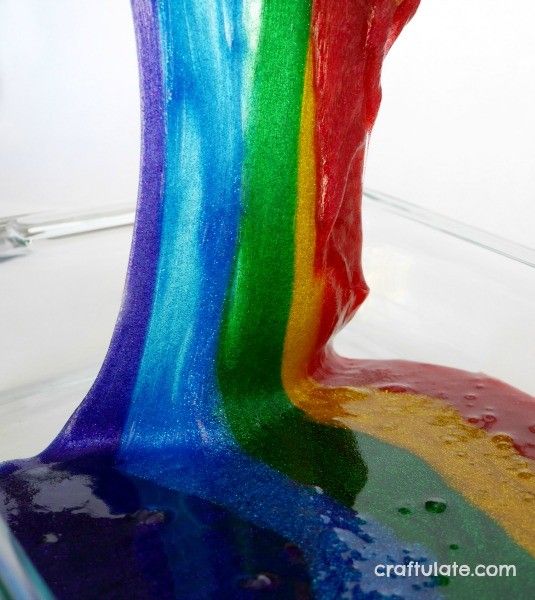 Glitter Rainbow Slime Coloring pages Learn Colors for kids