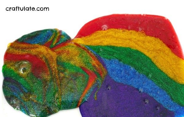 Sparkly Rainbow Slime by Craftulate