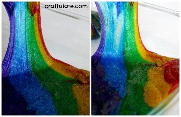Sparkly Rainbow Slime by Craftulate