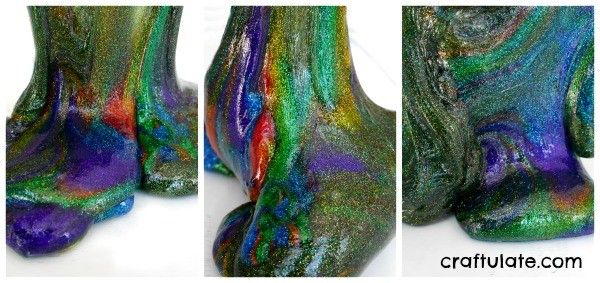 Sparkly Rainbow Slime by Craftulate