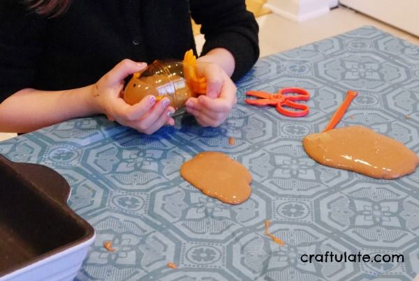 Easter Chocolate Slime - sensory play recipe to make at home!