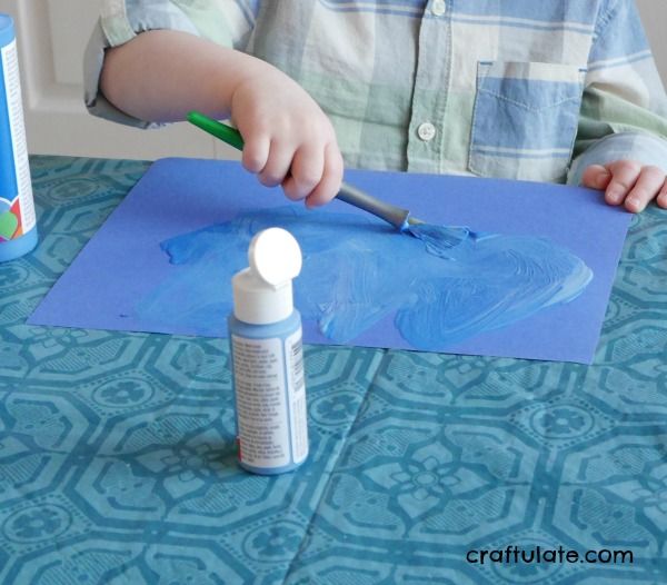 Dolphins in the Ocean Art - art activity for kids to make