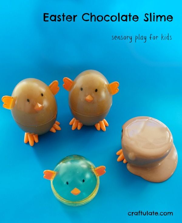 Easter Chocolate Slime - sensory play recipe to make at home!