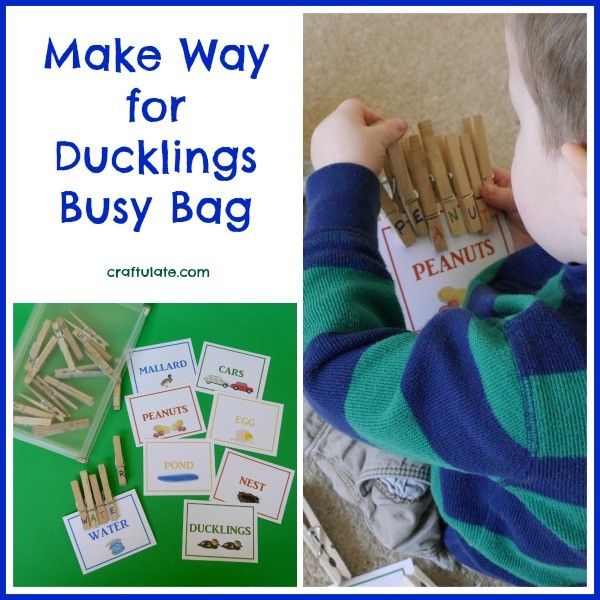 Make Way for Ducklings Busy Bag from Craftulate