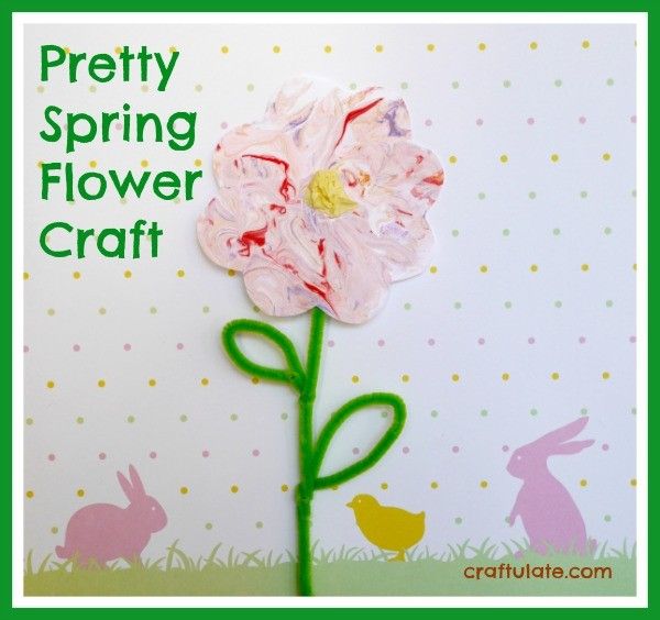 Pretty Spring Flower Craft for kids to make