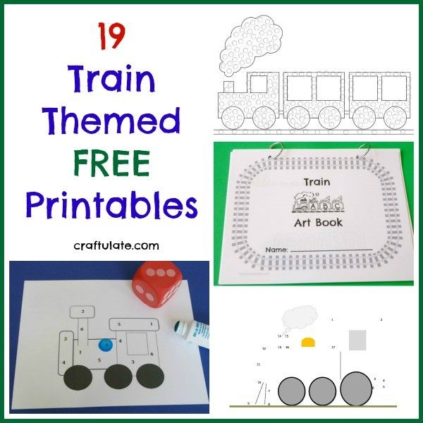 19 Train Themed Free Printables from Craftulate