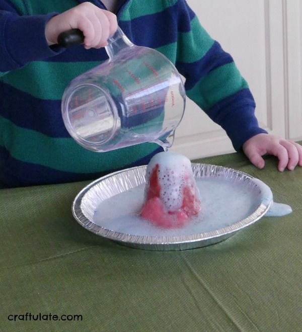 Classic Play Dough Volcano Activity from Craftulate