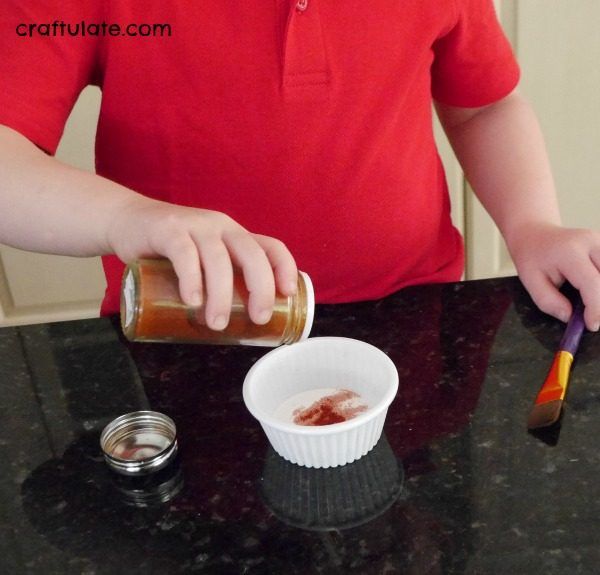 Sensory Spice Painting - process art for kids with an aromatic twist!