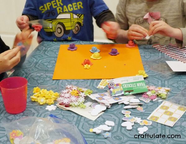 Spring Sticker Collage Challenge - great for groups!