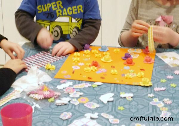Spring Sticker Collage Challenge - great for groups!