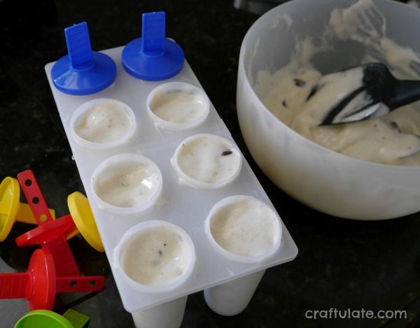 Banana Popsicles with Chocolate Chips