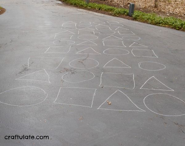 Chalk Shapes Jumping Game